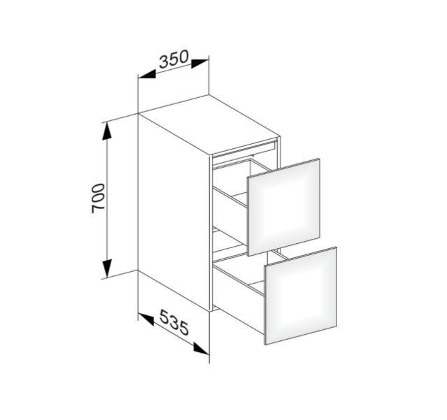 Тумба боковая подвесная KEUCO EDITION 11 31321 140000 с двумя выдвижными фронтами, корпус матовый лак/фасад глянцевое стекло, трюфель