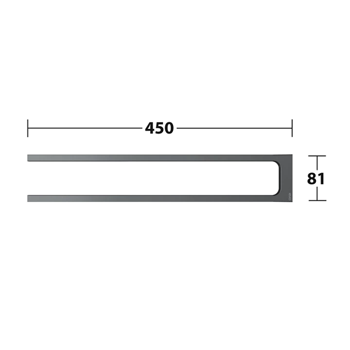 Полотенцедержатель двойной KEUCO EDITION 11 11118 130000 Чёрный шлифованный хром