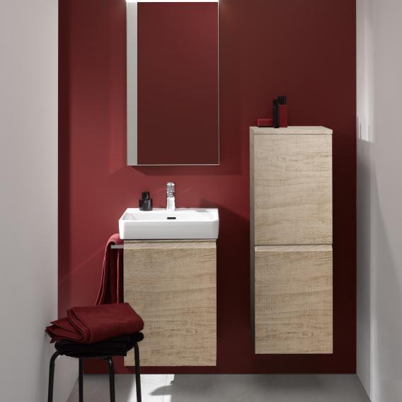 Средний шкаф-пенал подвесной Laufen  Pro   4.8311.2.095.479.1    высота 100 см, дверь правая, светлый дуб