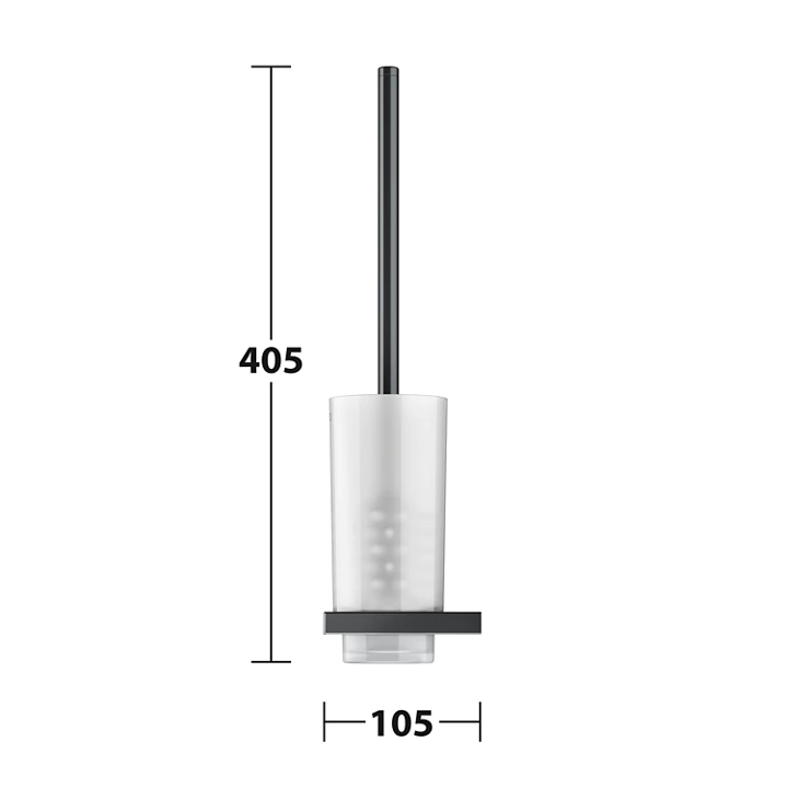 Туалетный ёршик KEUCO EDITION 11 11164 139000 Чёрный шлифованный хром
