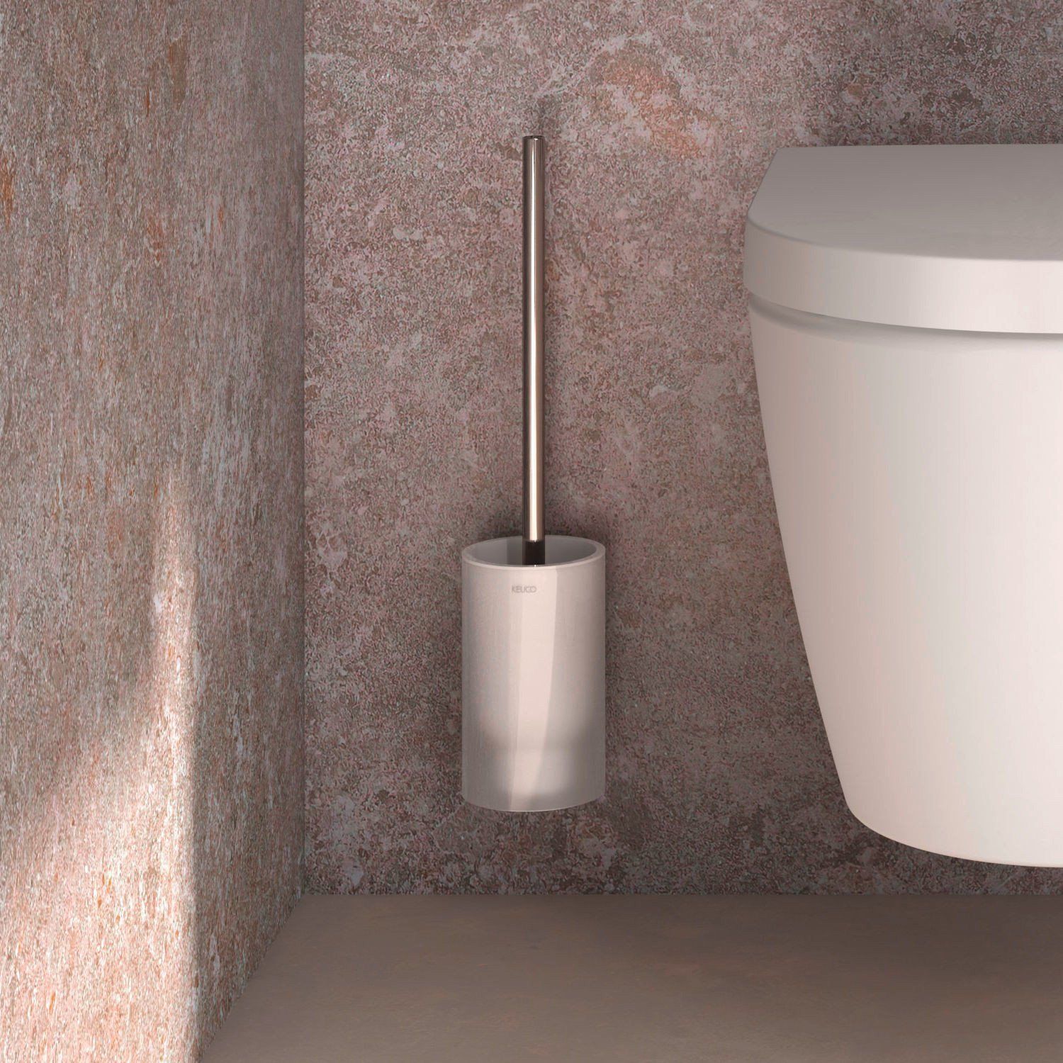 Туалетный ёрш с колбой KEUCO AVENO 14664 019000 с клеевым комплектом, цвет Хром