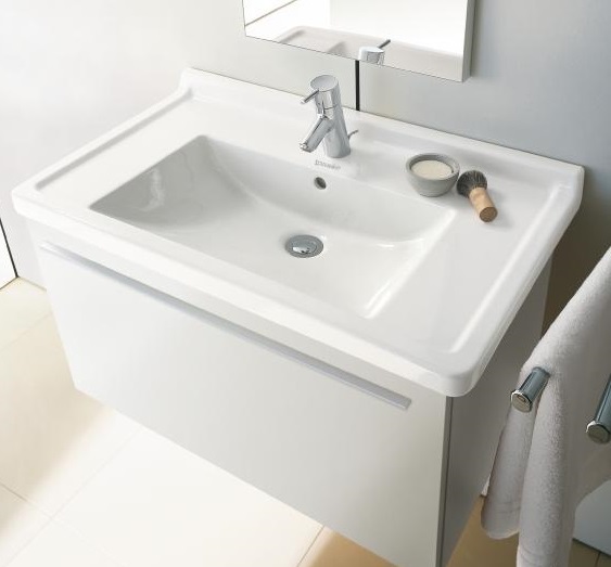 Раковина встраиваемая сверху Duravit Starck 3 03048000001 с отверстием под смеситель, с покрытием WonderGliss,  белая