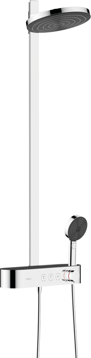 Душевая система с термостатом для душа Hansgrohe Pulsify S 24240000 Showerpipe 260 2 jet, хром