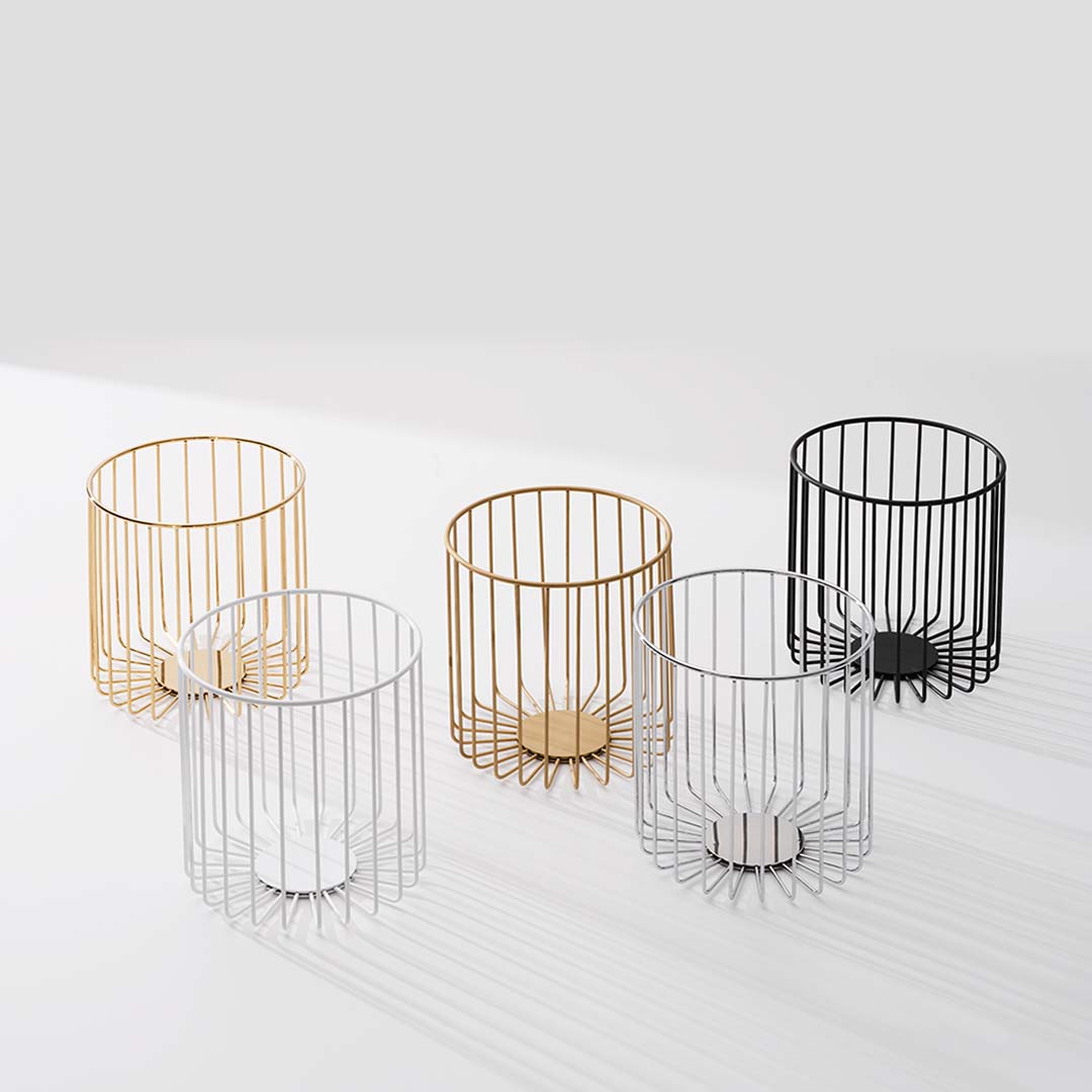 Корзина для полотенец/белья DECOR WALTHER DW 220   0859250    26 X Ø 24 см, белый матовый