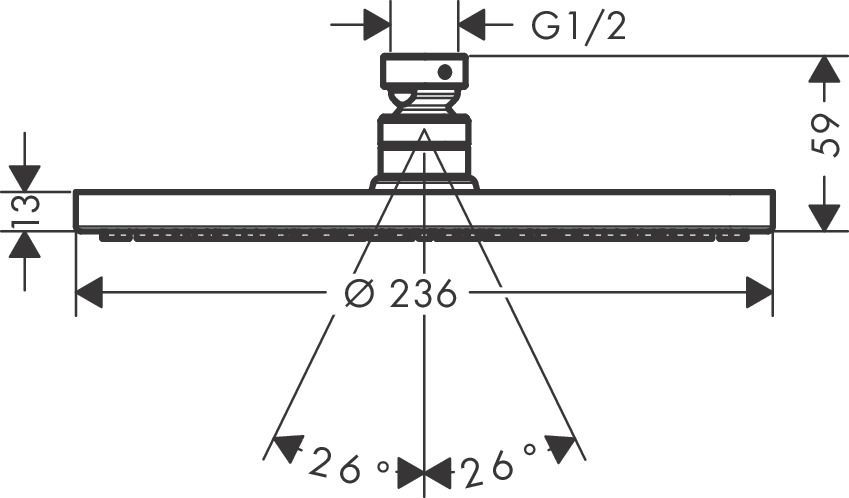 Верхний душ Hansgrohe Raindance S 240 27623000 Хром