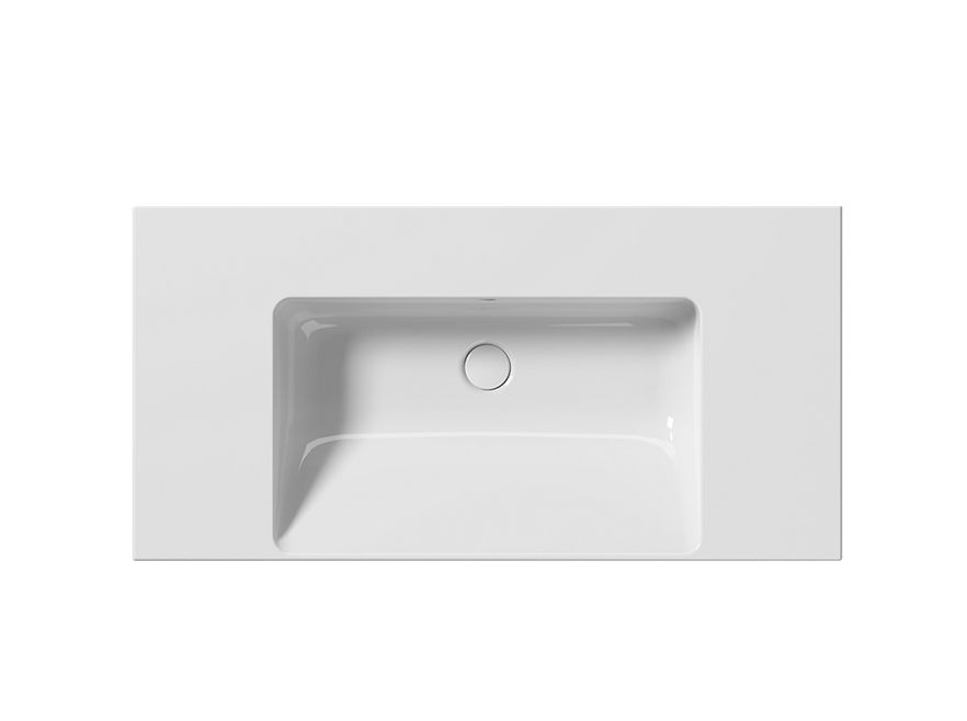 Раковина подвесная/встраиваемая GSI NORM 8633111 1000 мм х 500 мм, с 1 отверстием под смеситель, с переливом, белая глянцевая