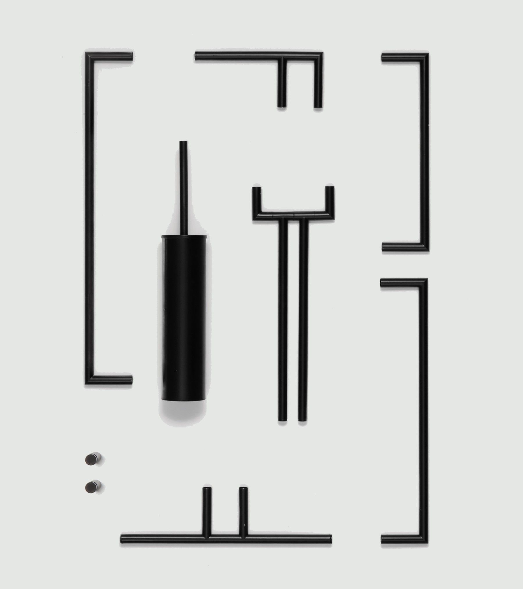 Полотенцедержатель двойной поворотный BERTOCCI TRECENTO 125 4836 0800 300 мм, чёрный матовый