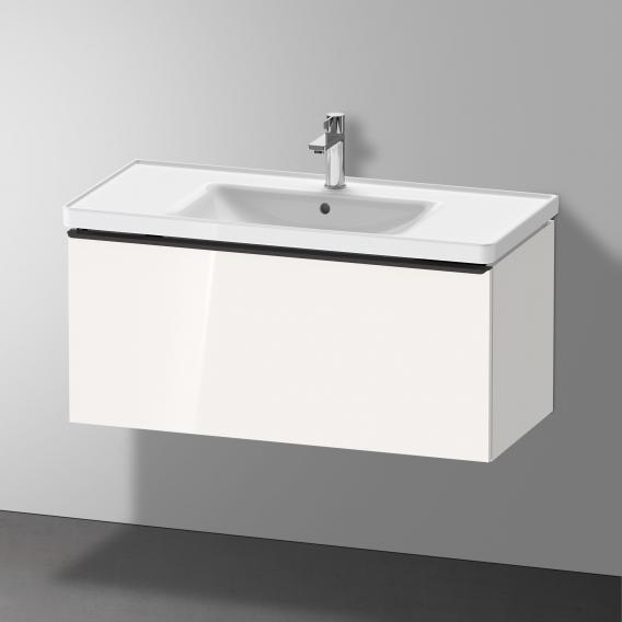 Тумба подвесная под раковину DURAVIT D-Neo DE425602222 984 мм х 452 мм, с одним выдвижным ящиком, белый глянцевый