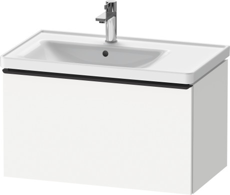 Тумба подвесная под раковину DURAVIT D-Neo DE425501818 784 мм х 452 мм, с одним выдвижным ящиком, белый матовый