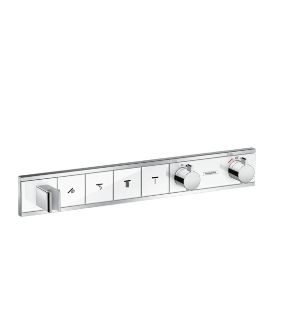 Смеситель для душа с термостатом Hansgrohe RainSelect 15357400 белый, хром