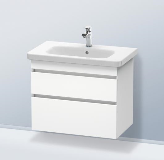 Тумбочка подвесная под раковину Duravit DuraStyle DS 6481 18 с двумя выдвижными ящиками, белый матовый