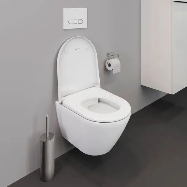 Унитаз подвесной безободковый Duravit D-Neo 2588090000 480 мм х 370 мм, цвет Белый глянцевый