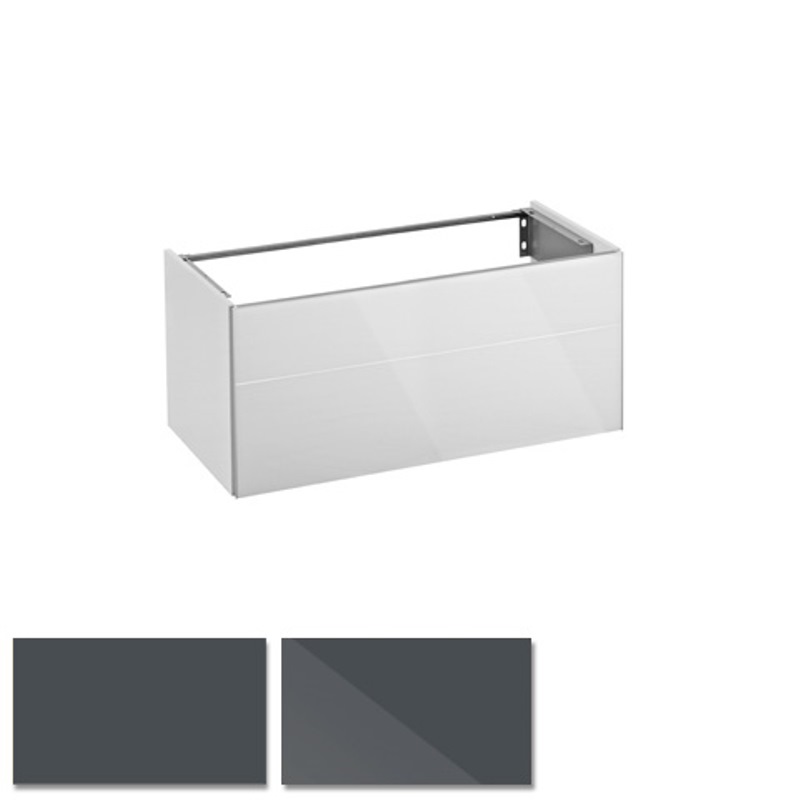 Тумба под раковину Keuco Royal Reflex 34070 110000 996x450x487 мм 1 ящик корпус матовый лак фасад стекло антрацит