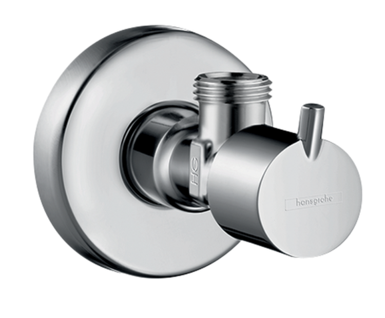 Угловой вентиль c рукояткой S HANSGROHE 13901000 цвет Хром