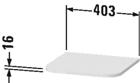 Верхняя крышка для шкафа Duravit Happy D.2 Plus HP030007171 дуб средиземноморский
