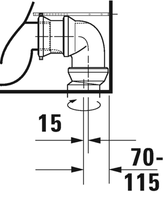 Унитаз напольный Duravit D-Neo Rimless 2002090000 370 мм х 650 мм, с вертикальным смывом, Vario, без смывного края, с креплением, белый