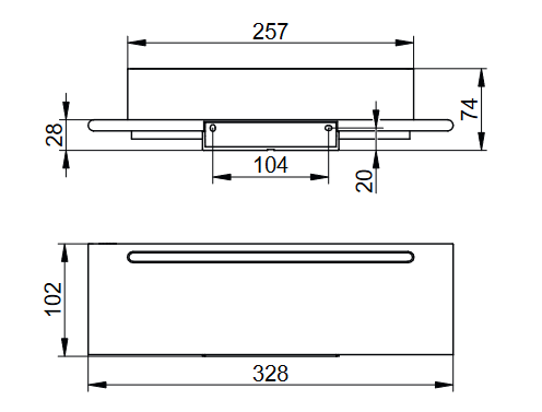 Полочка для душа KEUCO AVENO 14658 510000 с клеевым комплектом, цвет Белый матовый