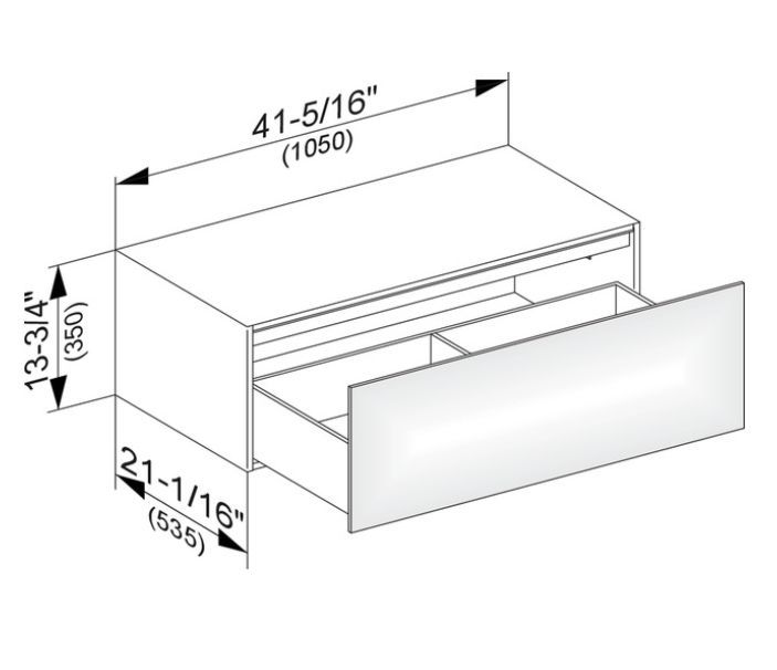 Боковая тумба KEUCO EDITION 11 31324 390000 с одним выдвижным фронтом, корпус/фасад структурный лак, антрацит