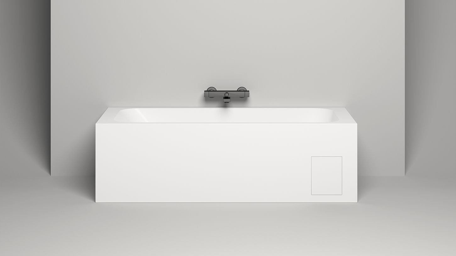 Встраиваемая прямоугольная ванна SALINI ORLANDA 102016M 800х1700х600 мм, с регулируемыми ножками, из S-Sense, цвет Белый матовый