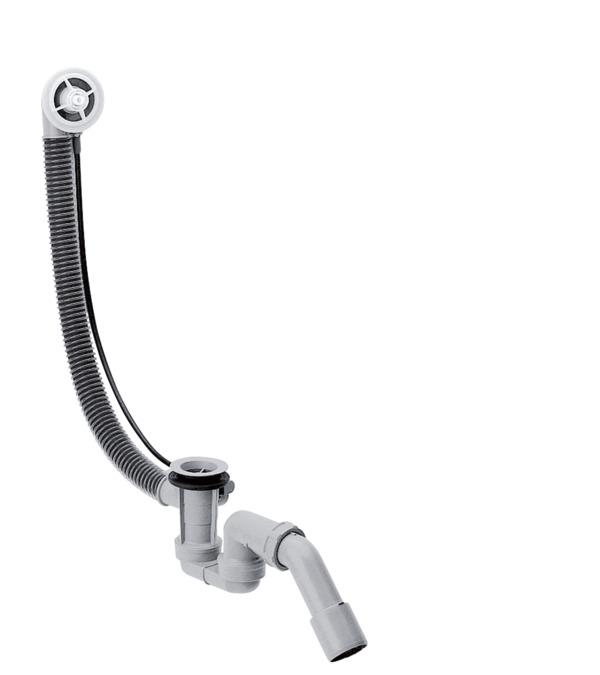 Скрытая часть набора для слива и перелива для стандартных ванн Hansgrohe Flexaplus 58140180 серый