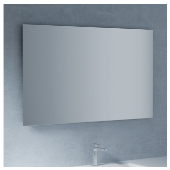 Зеркало прямоугольное без подсветки для ванной комнаты BMT Galaxy 801 404 155 01   1550х729х30 мм, серый