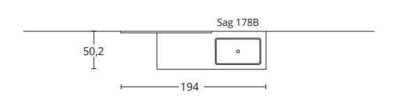 Столешница под раковину BMT IKON APPOGGIO IKON 870 811 144 01.1 DK  1440х18х501 мм, без бортика, Белый матовый