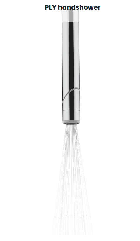 Наружная часть двухвентильного термостатического смесителя для душа BOSSINI PLY Z00943.030 на 2 потребителя, с лейкой и шлангом, цвет Хром