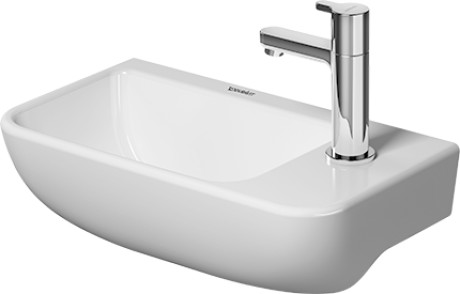 Раковина ассиметричная подвесная Duravit Me by Starck 0717400000 с отверстием под смеситель справа, без перелива, белая
