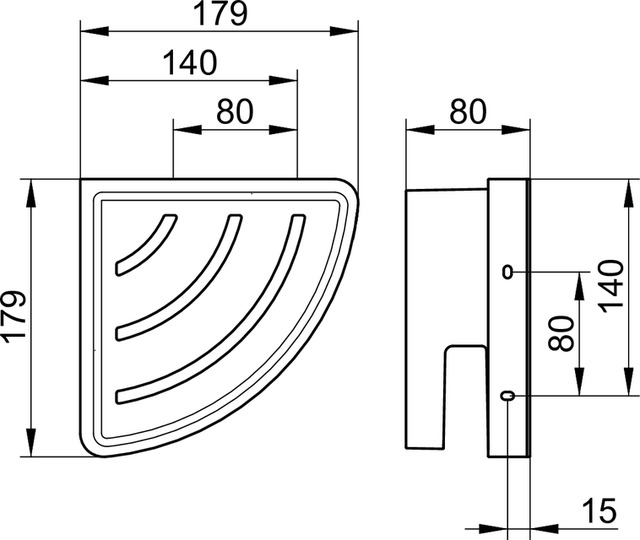 Полка для ванной (корзина) Keuco Collection Moll 12757 010000 хром, белый