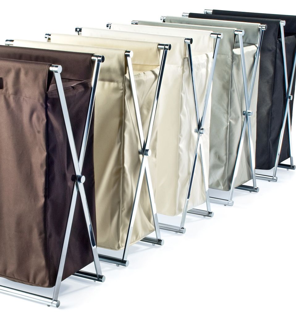 Корзина для белья складная DECOR WALTHER   CROSS WB   0507793    82 X 58,5 X 32 см, металл/нейлон, цвет хром/тростник серый