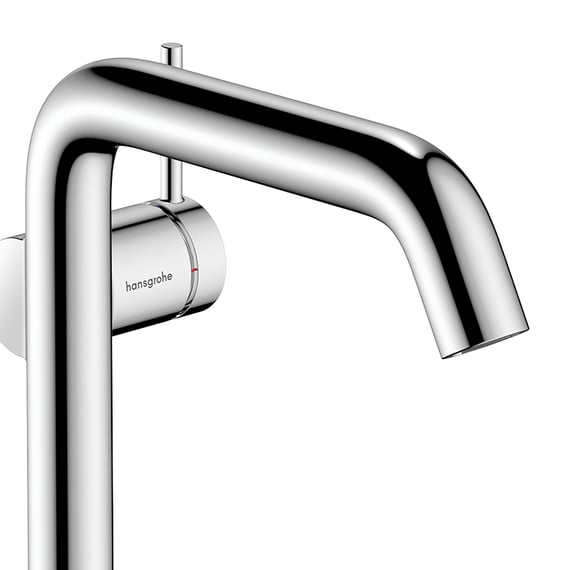Смеситель однорычажный для раковины HANSGROHE TECTURIS S 73370000 240 мм, с EcoSmart+ и CoolStart, с донным клапаном, цвет Хром