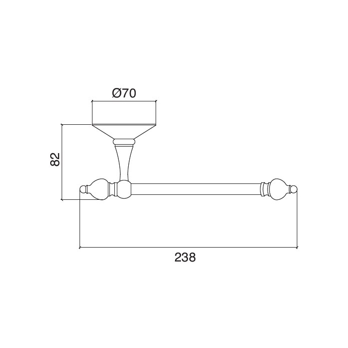 РАСПРОДАЖА Держатель для туалетной бумаги SBORDONI Flora FL102BR Бронза
