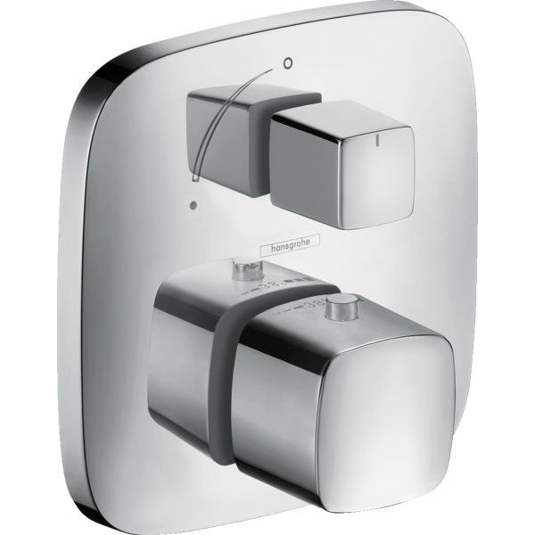 Термостат для ванны встраиваемый Hansgrohe PuraVida 15775000 с запорным вентилем хром