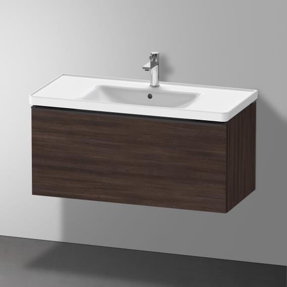 Тумба подвесная под раковину DURAVIT D-Neo DE425605353 984 мм х 452 мм, с одним выдвижным ящиком, каштан тёмный