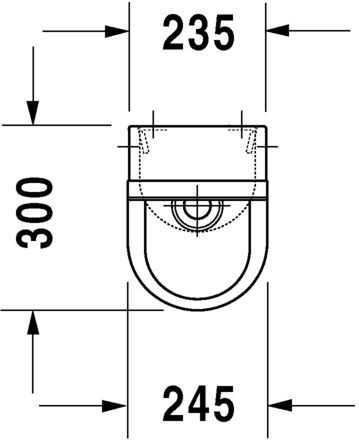 Писсуар подвесной электронный Duravit Starck 3 Rimless 0827252000 с питанием от батареек, без "мушки", без смывного края, белый