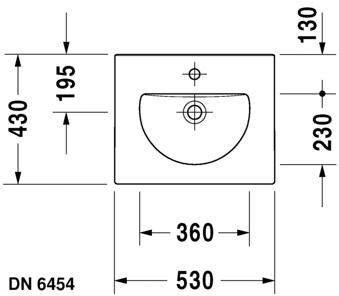 Раковина встраиваемая сверху Duravit Darling New 0499530000 53х43см (изделие снято с производства)