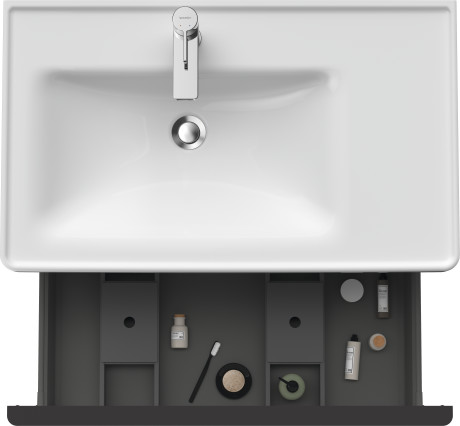 Тумба подвесная под раковину DURAVIT D-Neo DE425501818 784 мм х 452 мм, с одним выдвижным ящиком, белый матовый