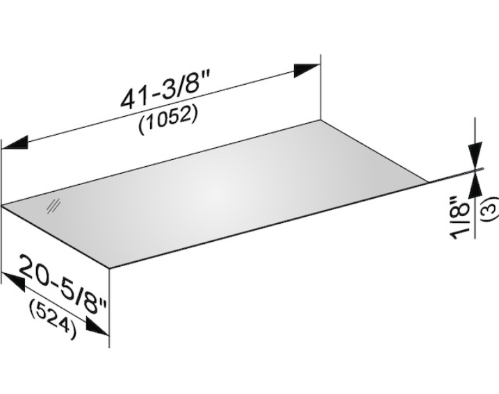 Декоративная верхняя крышка из кристаллина для боковой тумбы KEUCO EDITION 11 31324 309000 Белый глянцевый