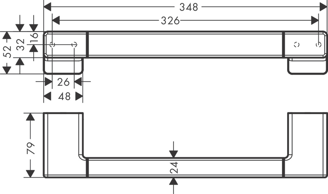 Поручень HANSGROHE AddStoris 41744140 Шлифованная бронза