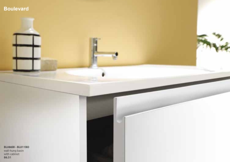 Тумба подвесная GLOBO BOULEVARD BL011RC 505 мм х 850 мм, c двумя выдвижными ящиками, Rovere Chiaro (Снимается с производства)
