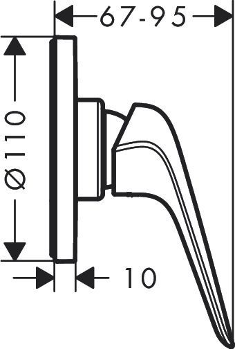 Смеситель для душа Hansgrohe Novus 71063000 встраиваемый хром