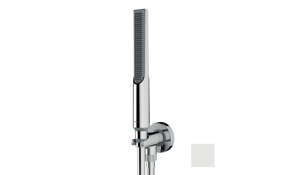 Душевой комплект BOSSINI Apice CE3004C.045 с душем-палочкой, держателем и шлангом, белый матовый (изделие снято с производства)