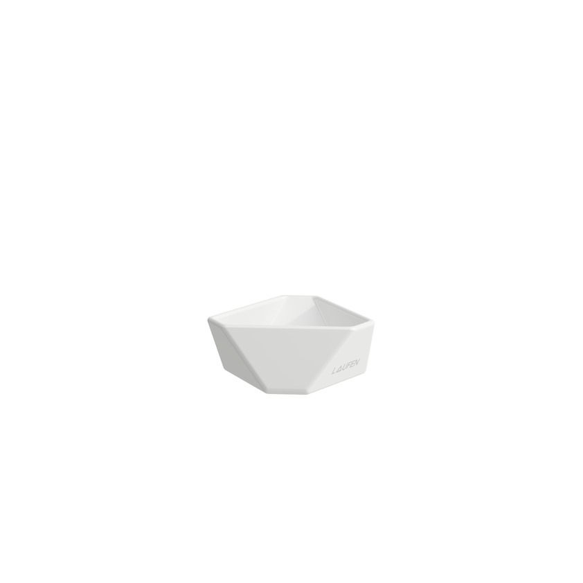Керамическая  чаша для хранения аксессуаров   Laufen   Home collection TRIO Tray 8.7777.5.000.000.1, 105x100x40мм, SaphirKeramik, цвет белый глянцевый.