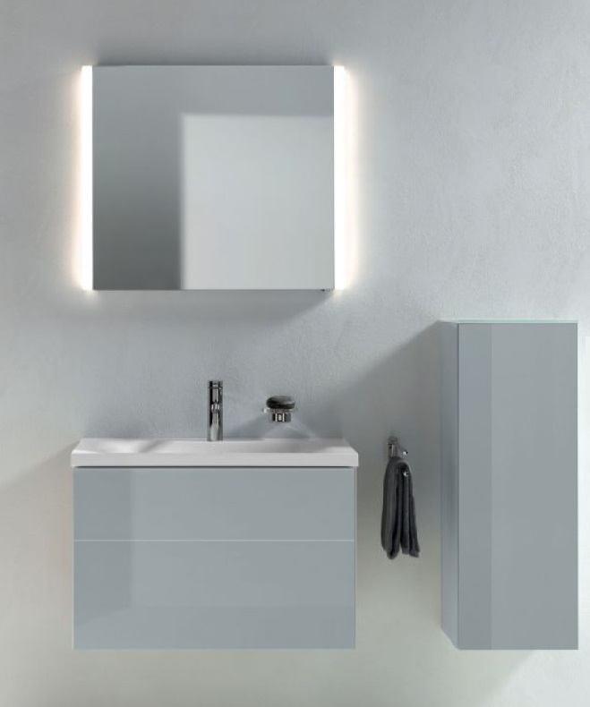 Тумба под умывальник Keuco Royal Reflex  34050 130000 корпус матовый лак/фасад стекло титан