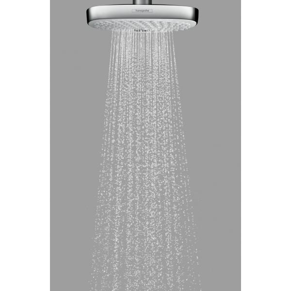 Верхний душ Hansgrohe Raindance Select E 300 2jet с держателем душа 27385400 белый/хром