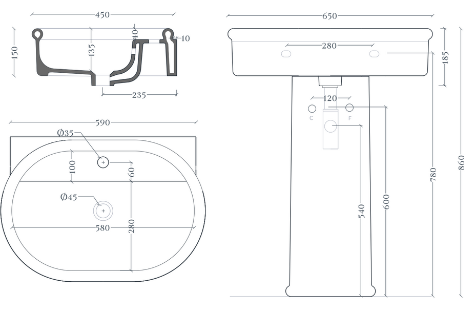Подвесная овальная раковина ARTCERAM Brera BRL004 01 00 600 мм х 450 мм х 150 мм, с переливом, с отверстием для смесителя, цвет Белый глянцевый