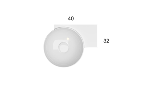 Раковина подвесная/накладная GLOBO T-EDGE TE040BI 400 мм х 320 мм х 160 мм, c отверстием под смеситель, без перелива, белая глянцевая