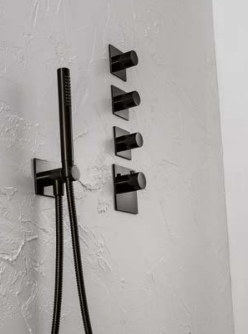 Ручной душ цилиндрической формы ALMAR EasyBrass hand shower E082091.MB цвет Чёрный матовый