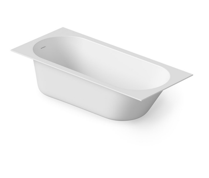 Ванна встраиваемая из композита Solid surface DEA DESIGN EASE DD8676 1700 18 1700 мм х 750 мм х 580 мм, с сифоном и донным клапаном, цвет Белый