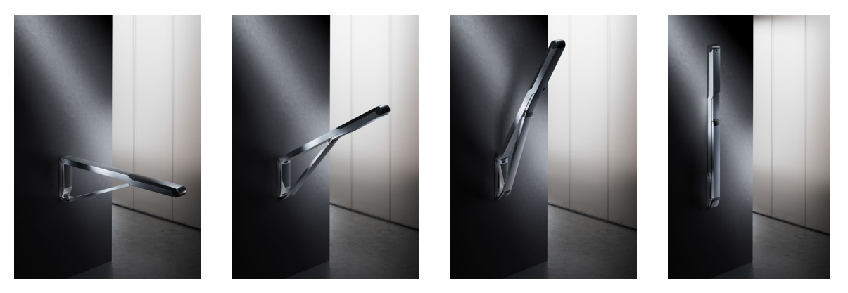 Складной поручень для установки справа и слева KEUCO AXESS 35003 010851 850 мм, цвет Хром/Белый